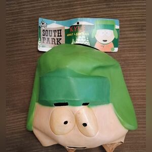 vintage South Park Kyle Latex Mask - Green and Cream
